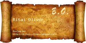 Bitai Olivér névjegykártya